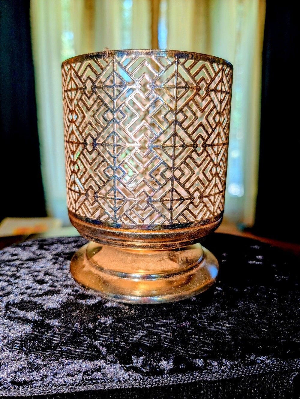 Bath & Body gold candle holder